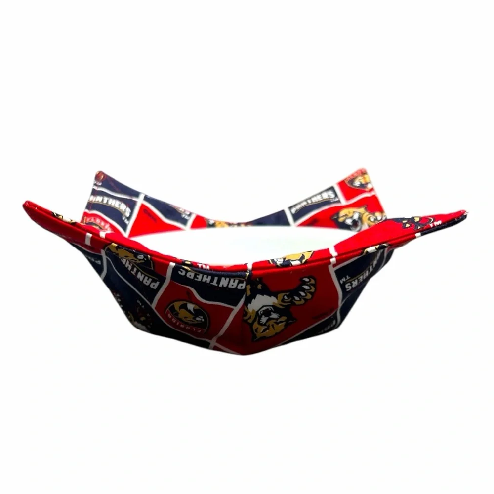 Hand Crafted NHL Florida Panthers Bowl Cozy Reversible Microwavable NHL Hockey